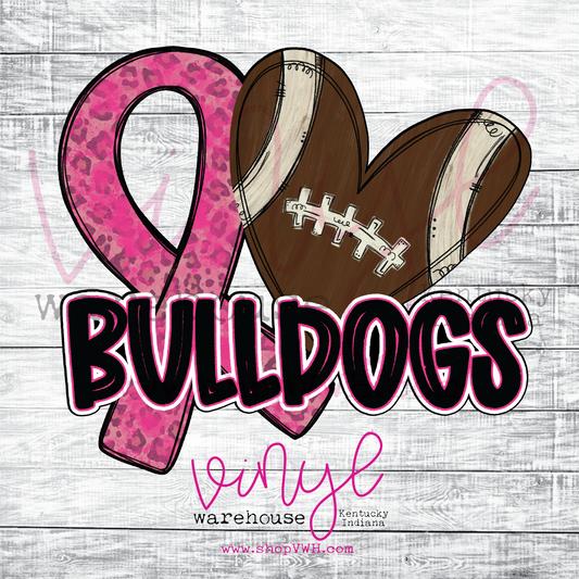 Pink Out Bulldogs - Heat Transfer Print