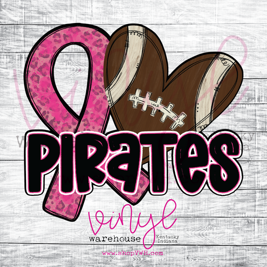 Pink Out Pirates - Heat Transfer Print