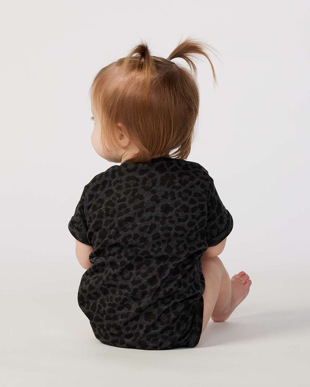 Rabbit Skins - Infant Fine Jersey Short Sleeve Bodysuit - Black Leopard