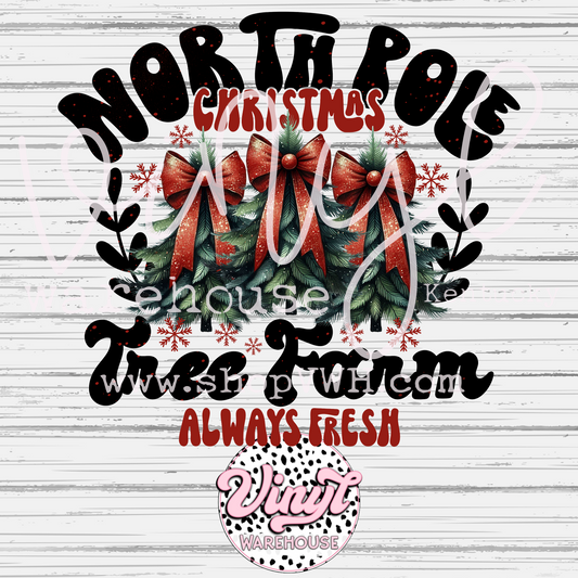 North Pole Tree Farm - DTF Print