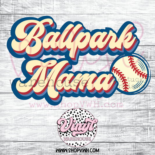 Ballpark Mama - Heat Transfer Print