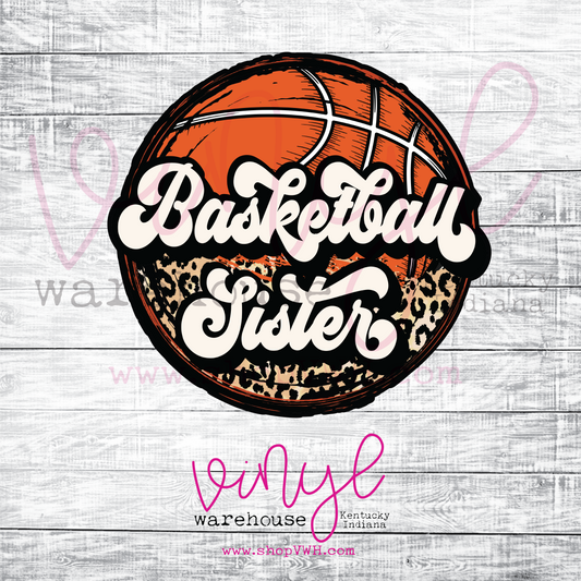 Basketball Sister (Retro) - Heat Transfer Print