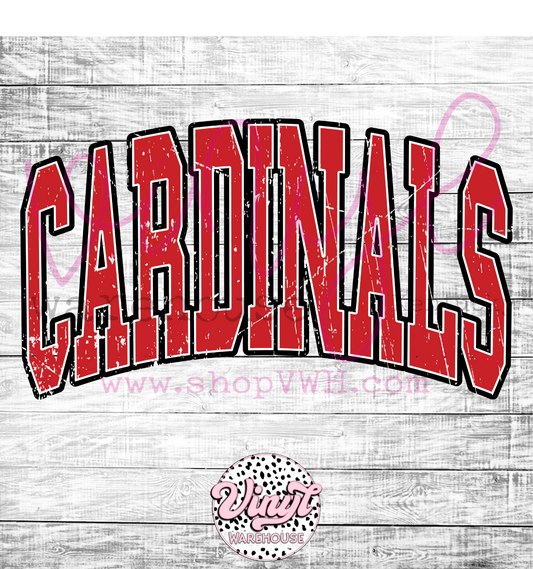 Varsity Cardinals - Heat Transfer Print