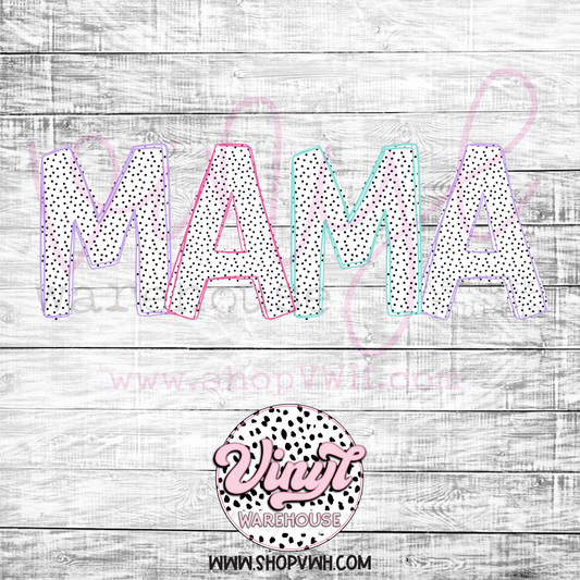 Dotted Mama- Heat Transfer Print