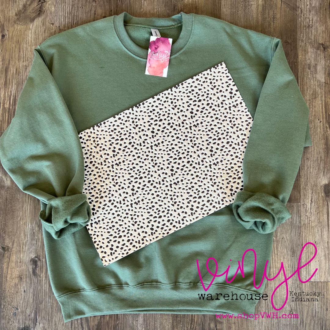 Printed Puff HTV - Neutral Dot Leopard