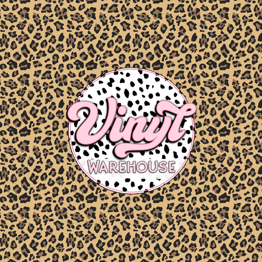 Leopard, Dark background - Printed Adhesive