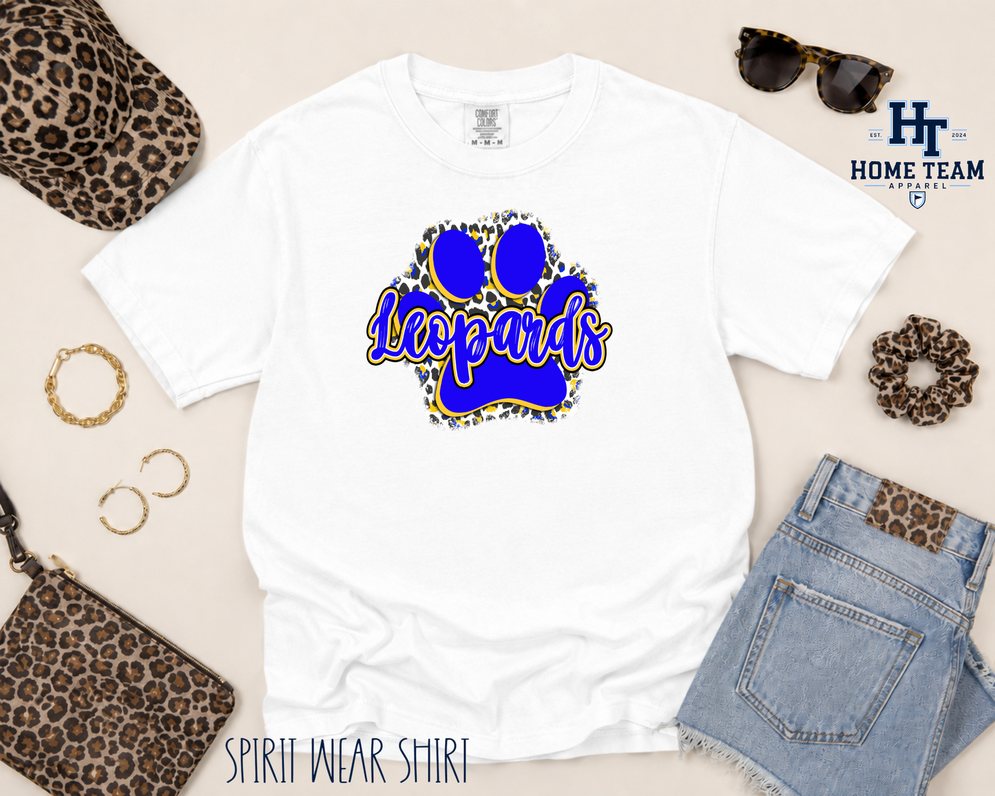 Big Paw Leopard (Blue) - Spirit Wear