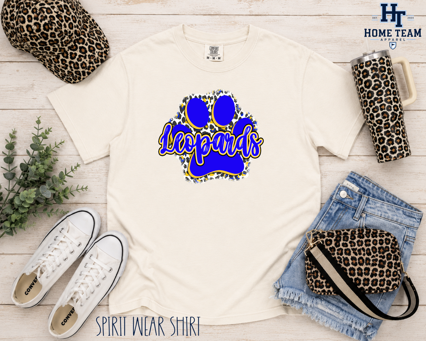 Big Paw Leopard (Blue) - Spirit Wear