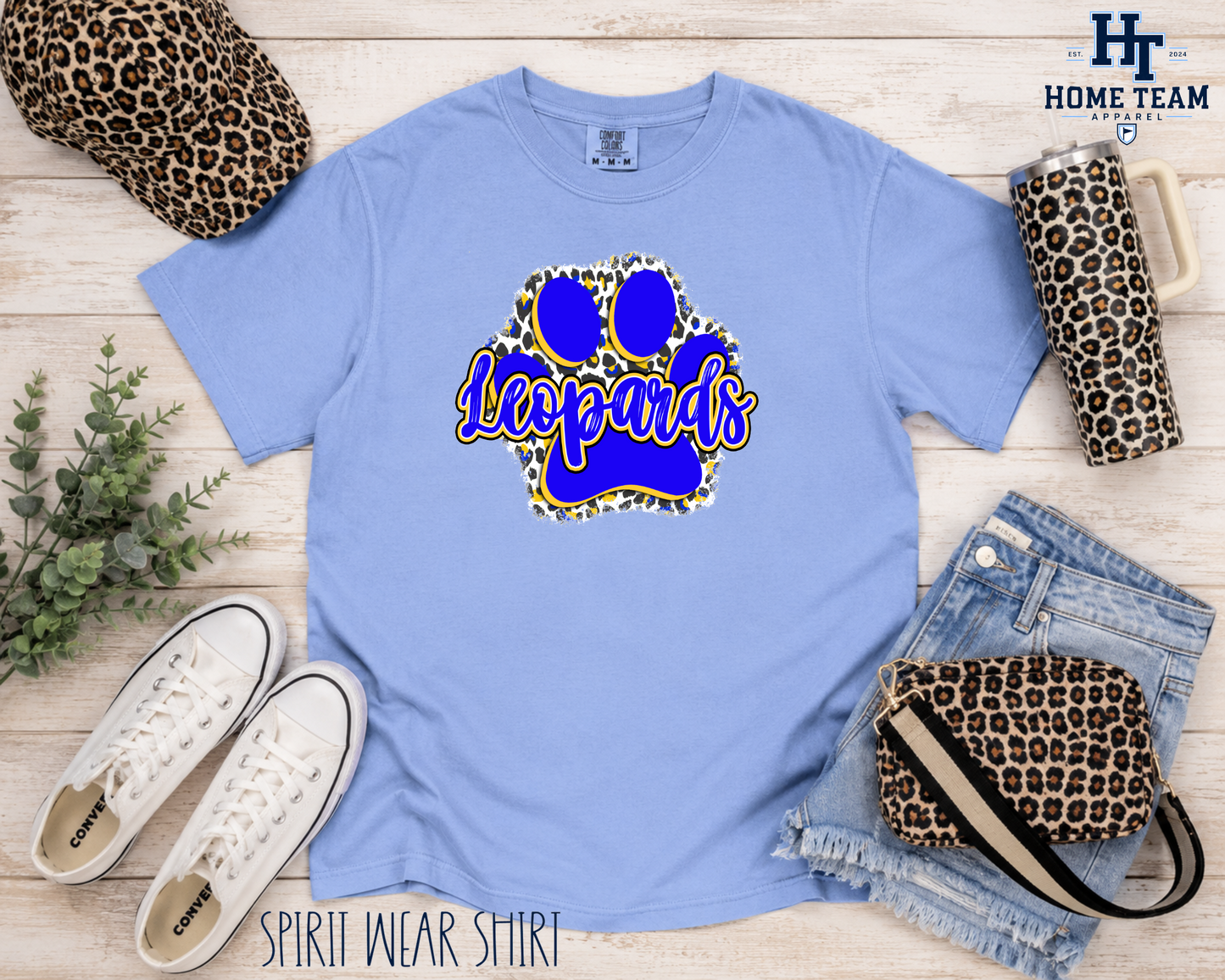 Big Paw Leopard (Blue) - Spirit Wear