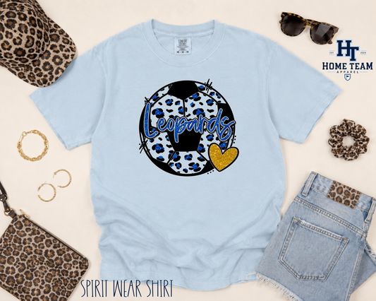 Leopards Faux Glitter Soccer - Spirit Wear