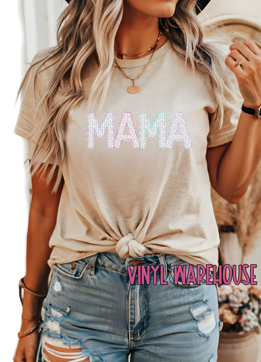 Dotted Mama- Heat Transfer Print