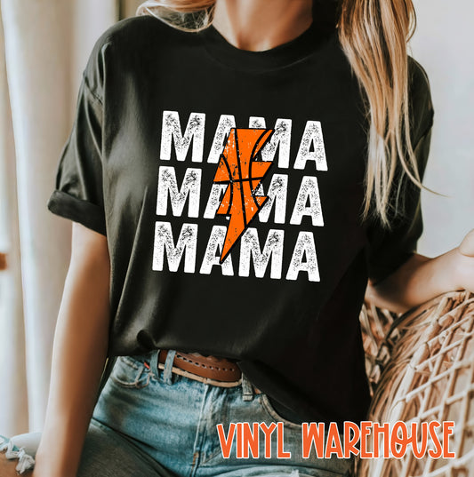 Mama (Basketball Bolt) - Heat Transfer Print