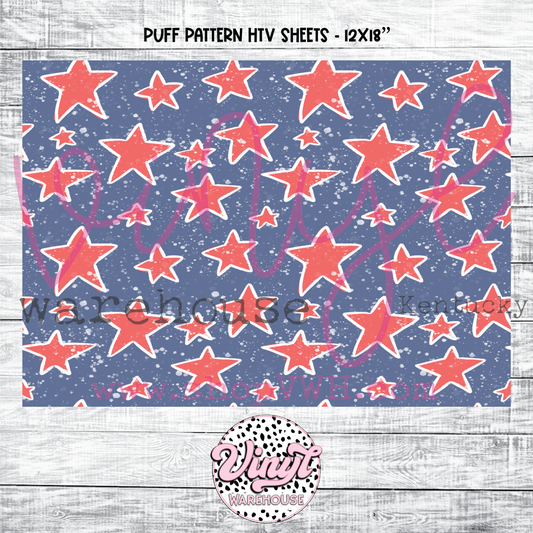 Printed Puff HTV - July Stars