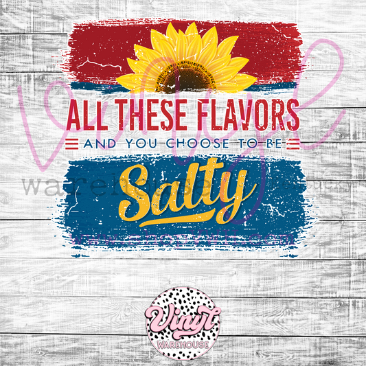 Salty Flavors - Heat Transfer Print