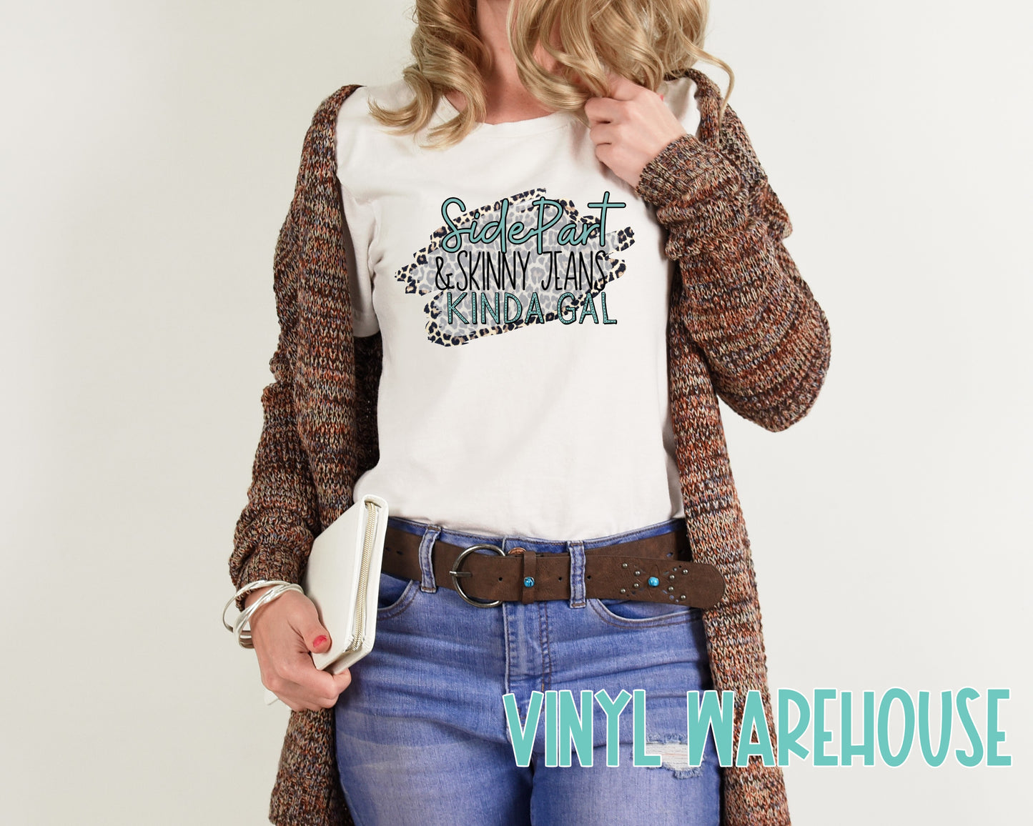 Side Part & Skinny Jeans Kinda Gal - Screen Print