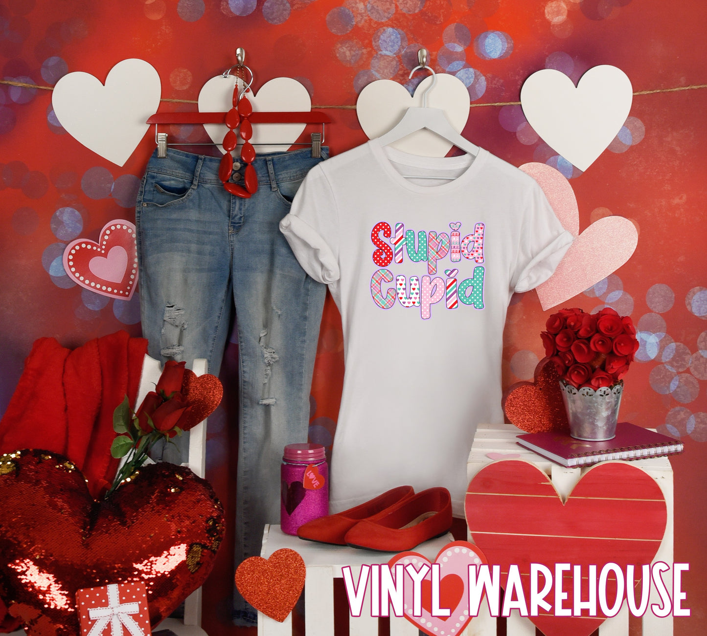 Stupid Cupid - Heat Transfer Print