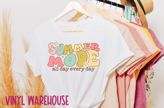 Summer Mode All Day Every Day - Heat Transfer Print