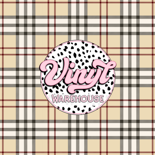 Tan Plaid - Printed HTV