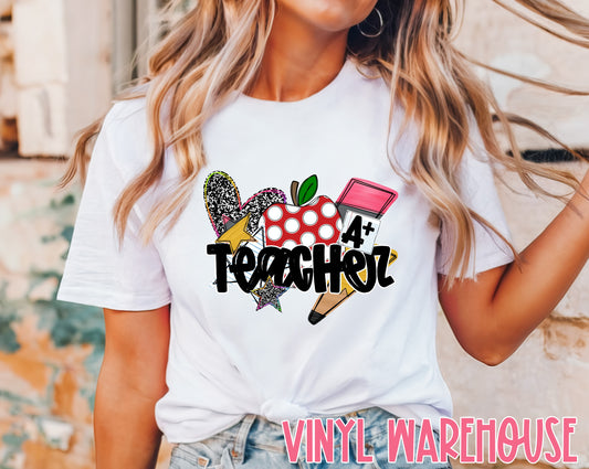 Trucker Teacher - Heat Transfer Print