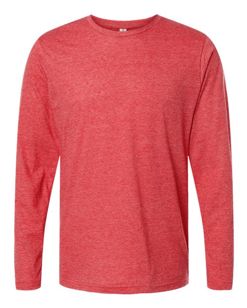 Tultex Unisex Poly-Rich Long Sleeve T-Shirt - Heather Red