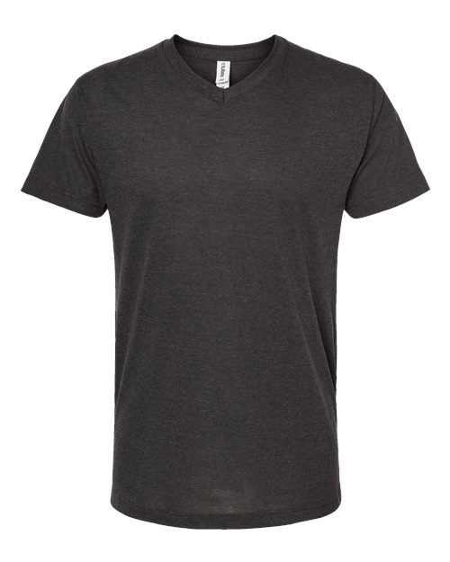 Tultex Short Sleeve V-Neck - Heather Graphite