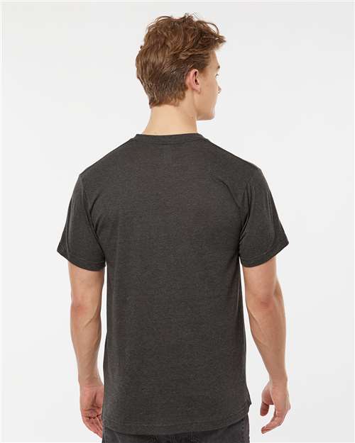 Tultex Short Sleeve V-Neck - Heather Graphite