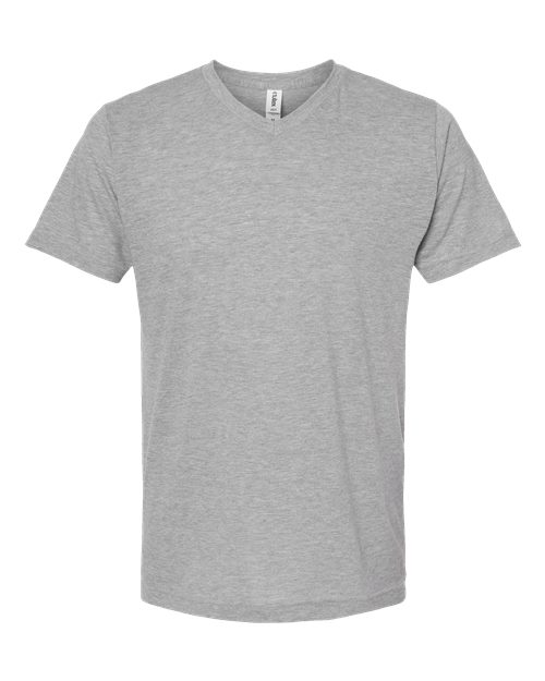 Tultex Short Sleeve V-Neck - Heather Gray