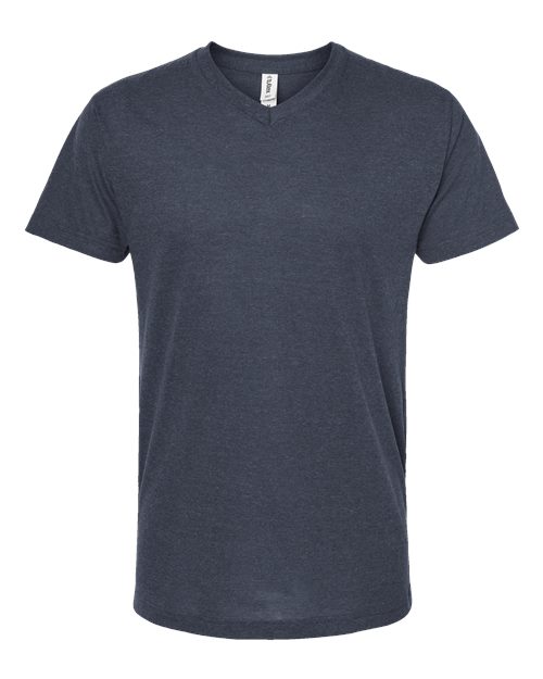 Tultex Short Sleeve V-Neck - Heather Navy