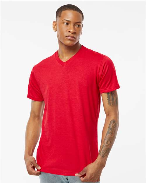 Tultex Short Sleeve V-Neck - Red