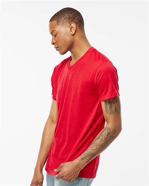 Tultex Short Sleeve V-Neck - Red