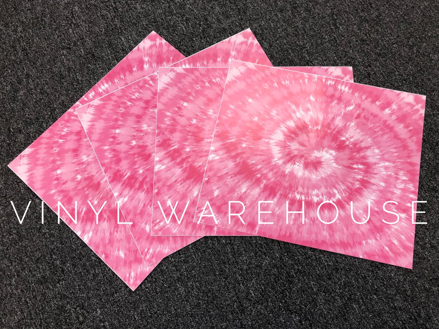 Pink & White Tie Dye - Printed HTV