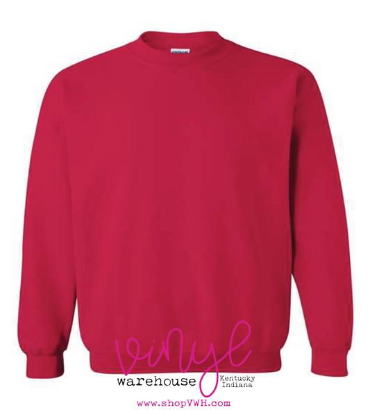 Gildan Crew Neck Sweatshirt - Cherry Red