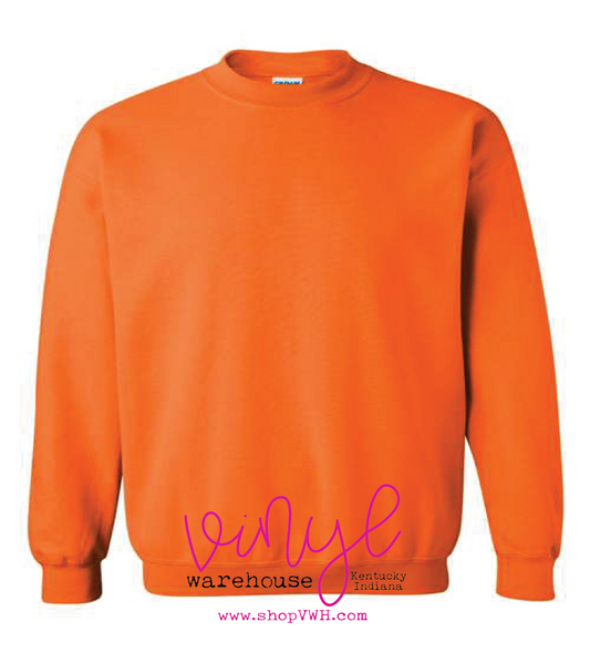Gildan Crew Neck Sweatshirt - Safety Orange