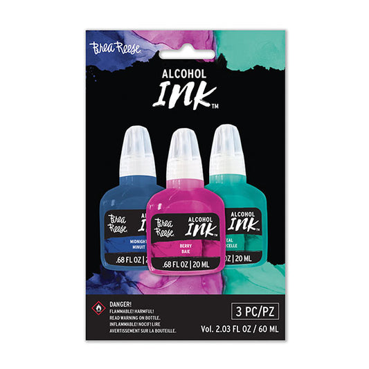 Brea Reese Alcohol Ink 3 Pack - Midnight, Berry, Teal