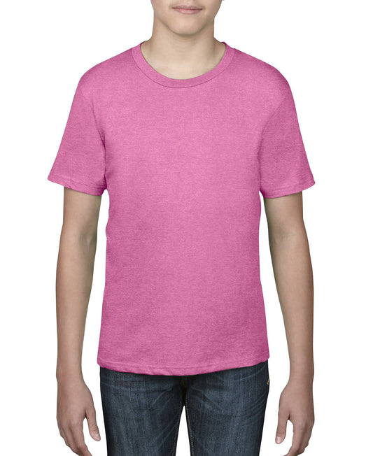 Anvil Youth Tee - Heather Hot Pink