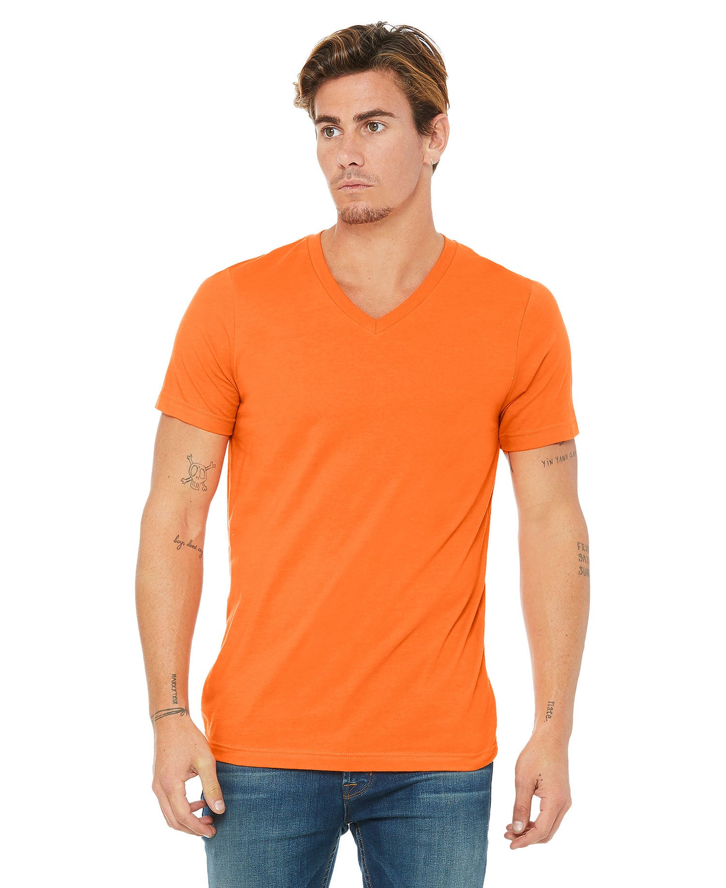 Bella + Canvas Unisex Vneck Tee - Orange