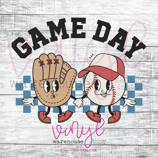 Game Day (Glove & Baseball) - Heat Transfer Print