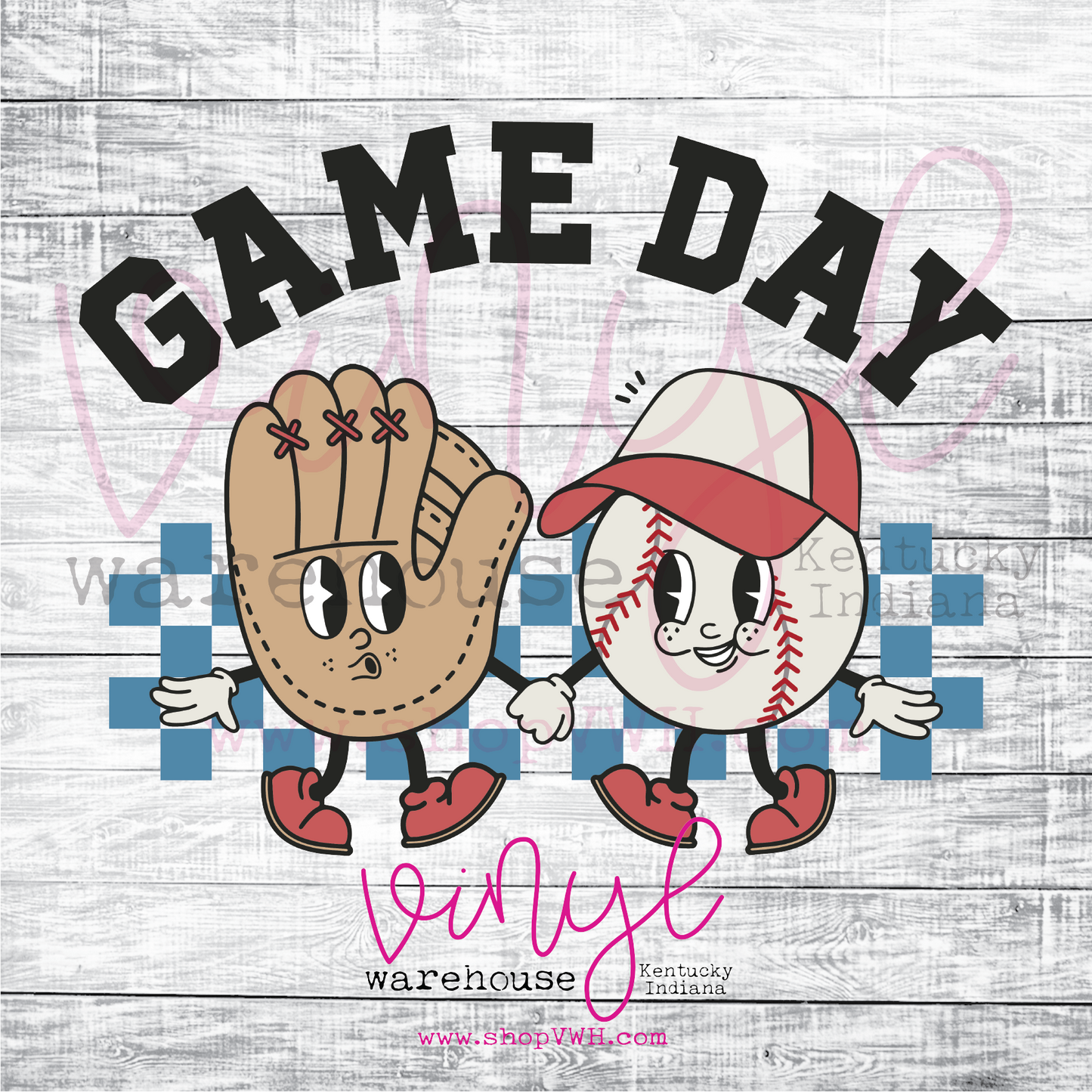 Game Day (Glove & Baseball) - Heat Transfer Print