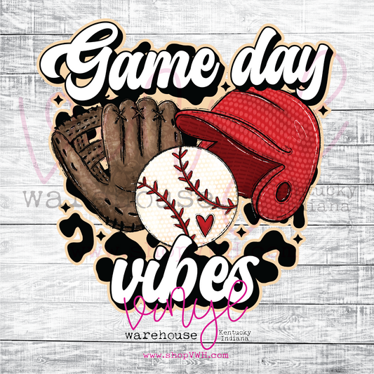 Game Day Vibes (Baseball) - Heat Transfer Print