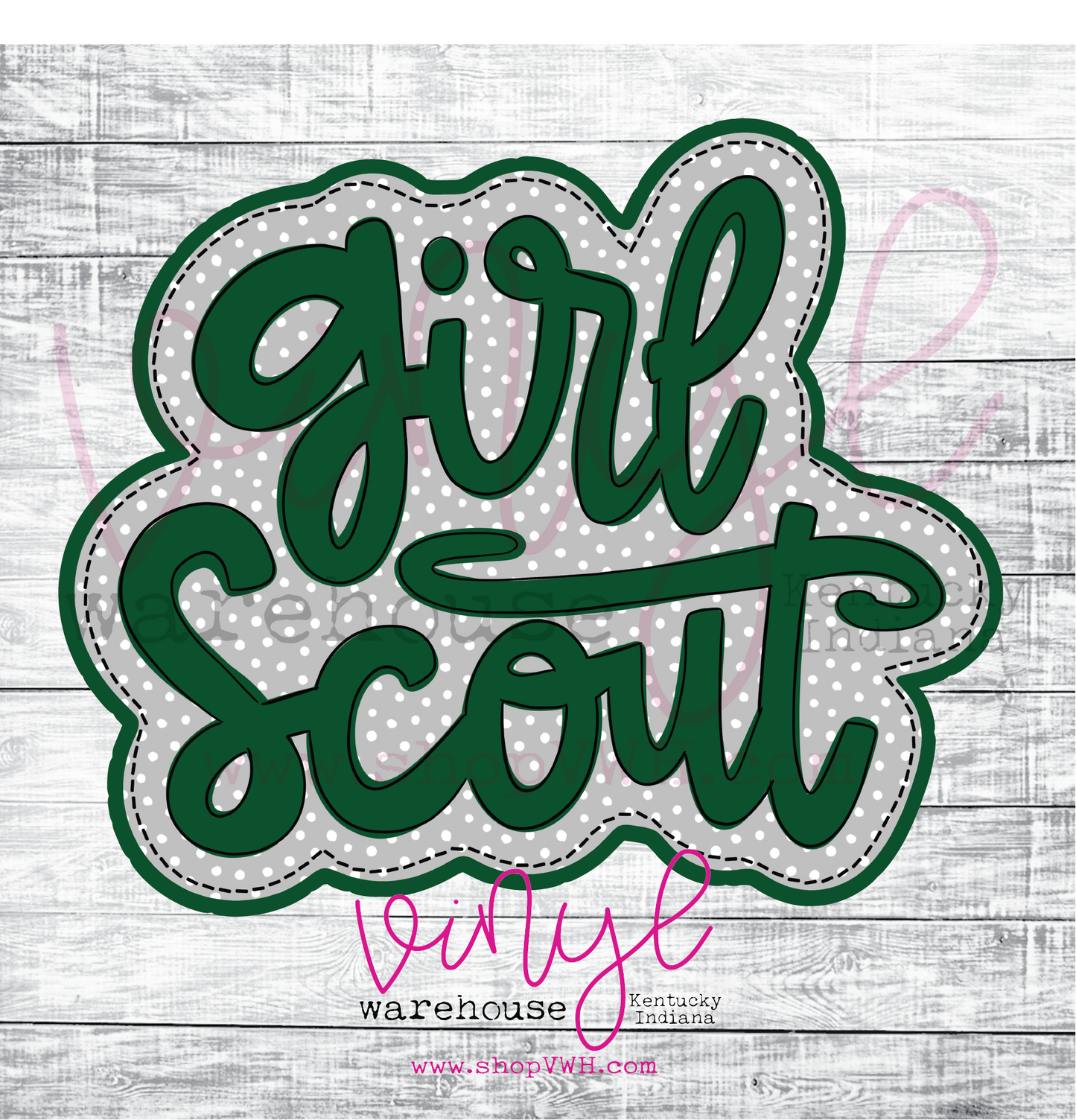 Printed Adhesive Decal - Girl Scout