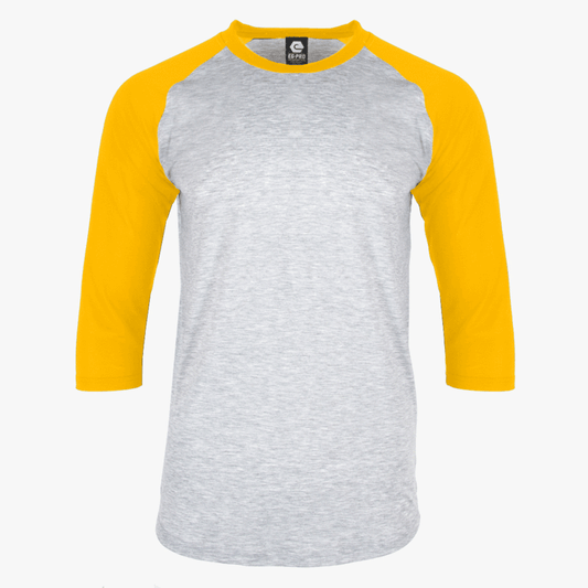 EGPRO Adult Poly Raglan - Maize Yellow / Grey Body