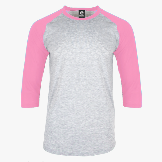 EGPRO Youth Poly Raglan - Pink Sleeve / Gray Body