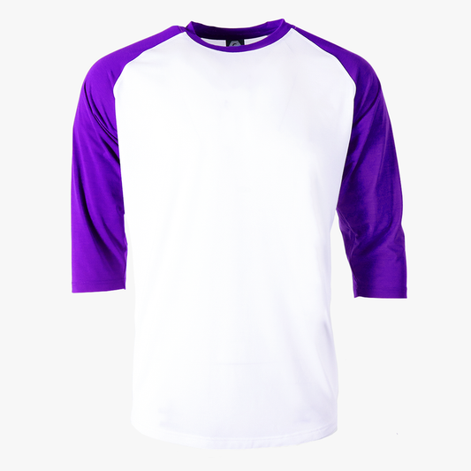 EgPro Poly Adult Raglan - Purple Sleeve / White Body