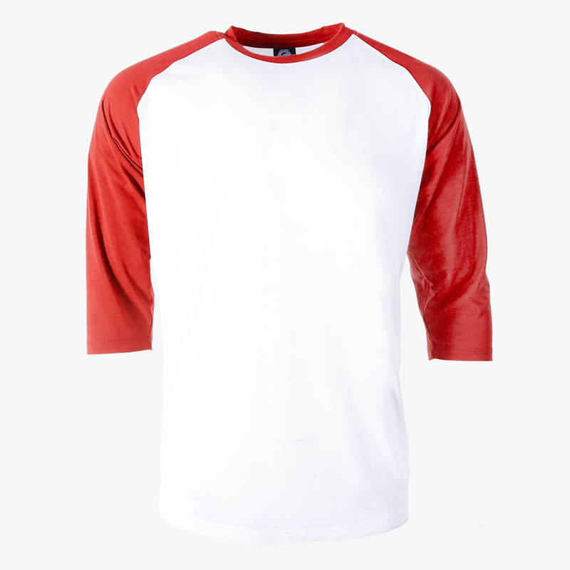 EgPro Adult Raglan - Red w/ White Body