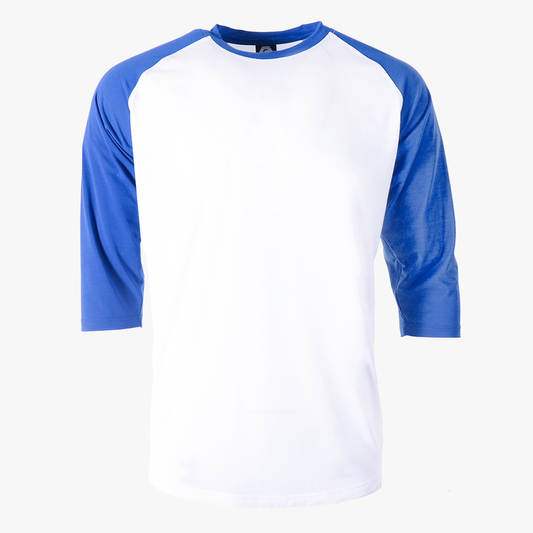 EgPro Poly Adult Raglan - Royal Sleeve / White Body