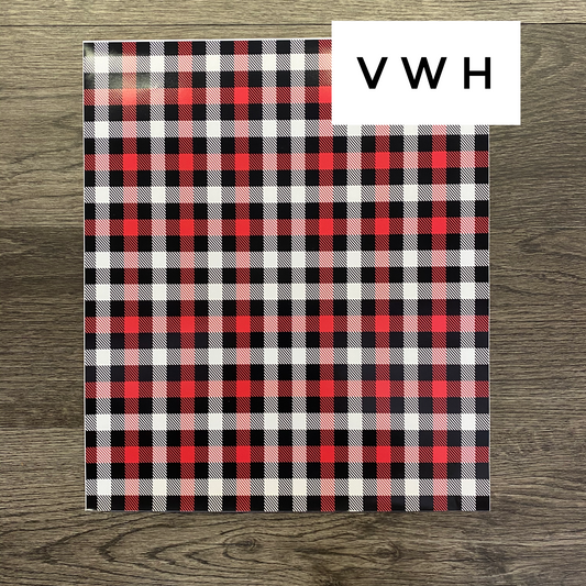 Black/Red/White Buffalo Plaid - Printed HTV