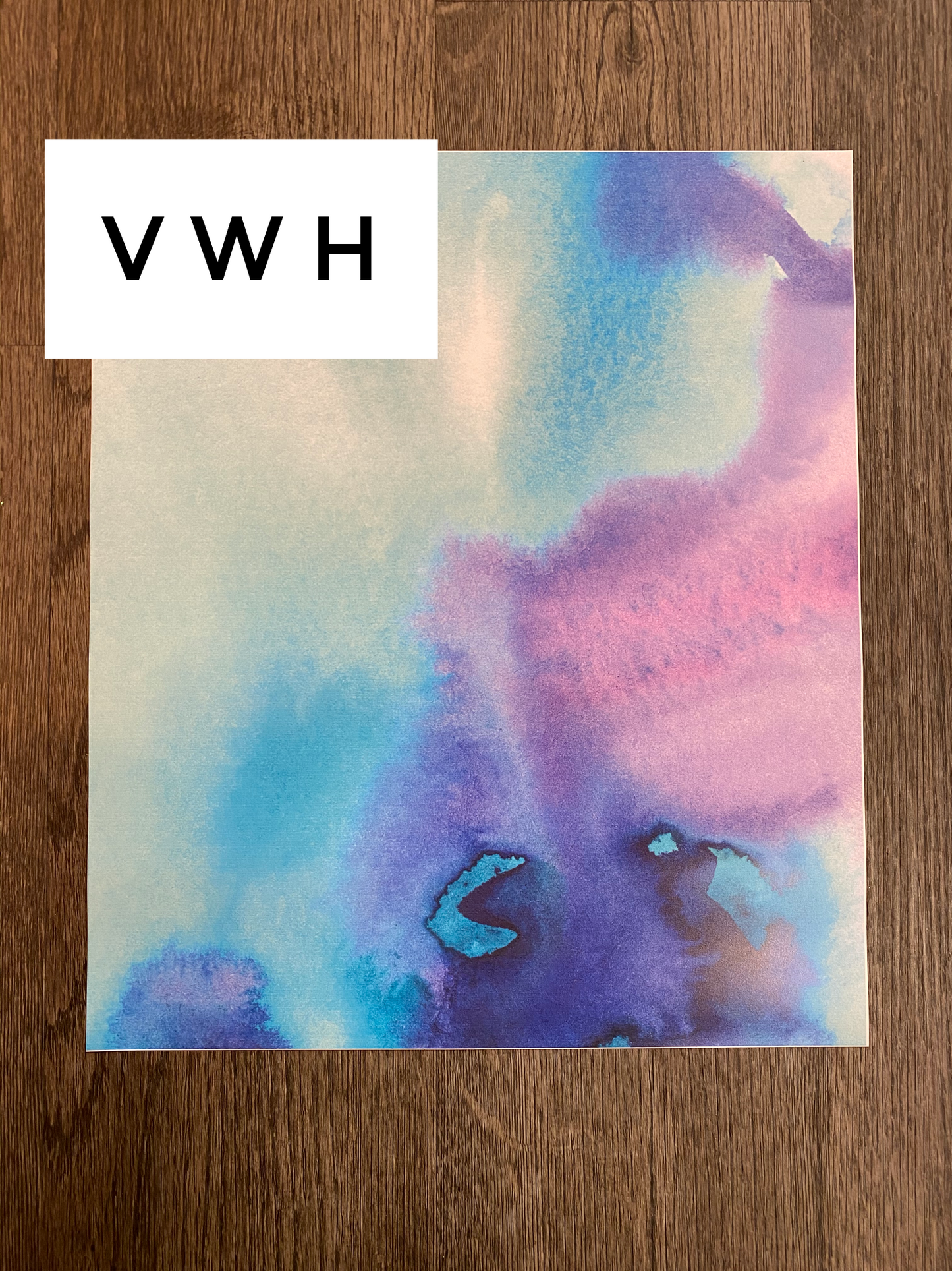 Purple/Blue Watercolor - Printed HTV