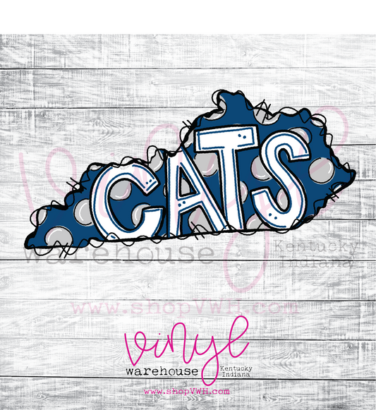 Cats (Kentucky) - Heat Transfer Print