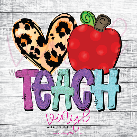 Love To Teach - Heat Transfer Print