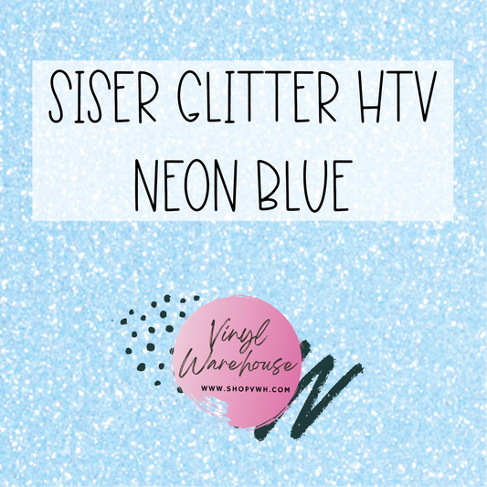 Siser EasyWeed Glitter HTV - Neon Blue